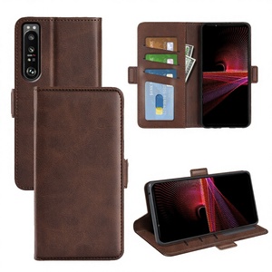 Étui de téléphone étanche <span class=keywords><strong>2022</strong></span>, nouveau modèle pour 1 IV, style portefeuille à double boucle, étui à rabat en cuir avec emplacements pour cartes - Product Image 5