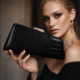 New Style Single-shoulder Slanted Crossbody <b>Bag</b>, Irregular <b>Snake</b> Pattern PU <b>Bag</b>, Fashionable Evening Clutch <b>Bag</b> - Product Image 3