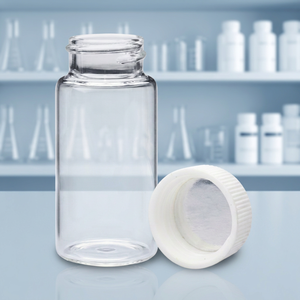 20mL Clear <b>Glass</b> Scintillation <b>Vial</b> Screw Cap Sample Bottle for Headspace Analysis Lab Use - Product Image 2
