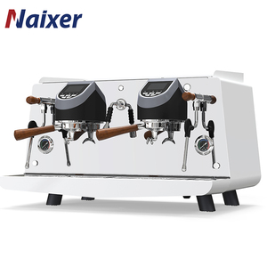 Máquina de Café <span class=keywords><strong>Espresso</strong></span> Profesional de Dos Grupos para Restaurantes Comerciales con Espumador de Leche, 2 Cabezales, para Cafetería - Product Image 1