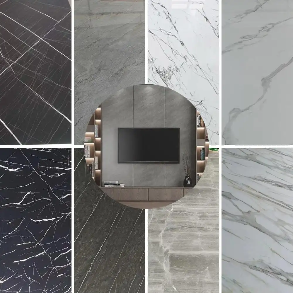 Factory Price 2440*1220mm 3mm Luxury Marbling Pvc Wall Marble Pvc Film Plates Interior And Exterior For Wall Marble