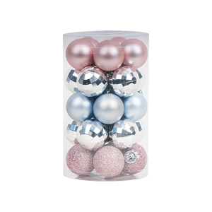 Miniadornos irrompibles para decoración del hogar, bolas de Navidad personalizadas, color azul, rosa, espejo plateado, 3 cm, nueva colección especial - Product Image 1