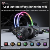 ONIKUMA GT889 Headset Gaming Tri-Mode BT 5.4 2.4G Kabel RGB Headband 60 Jam Waktu Bermain Mikrofon Peredam Kebisingan untuk PC PS5