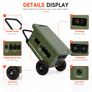 Batería de Litio Hierro LiFePO4 de Alto Rendimiento, 5kWh, Estación de Energía Móvil, Generador Solar, Estación de Energía Portátil <span class=keywords><strong>3000</strong></span> - Product Image 3