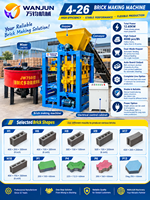 Machine à fabriquer des blocs 4-26 + Machine automatique durable pour la fabrication de blocs, faible entretien pour un travail continu, très répandue en Afrique