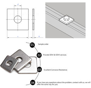 OEM M4M6M8M10M12M14M16 arandelas <span class=keywords><strong>de</strong></span> placa cuadrada <span class=keywords><strong>de</strong></span> acero inoxidable <span class=keywords><strong>de</strong></span> metal <span class=keywords><strong>grande</strong></span> galvanizado DIN436 fábrica <span class=keywords><strong>de</strong></span> arandelas <span class=keywords><strong>de</strong></span> junta cuadrada plana - Product Image 5