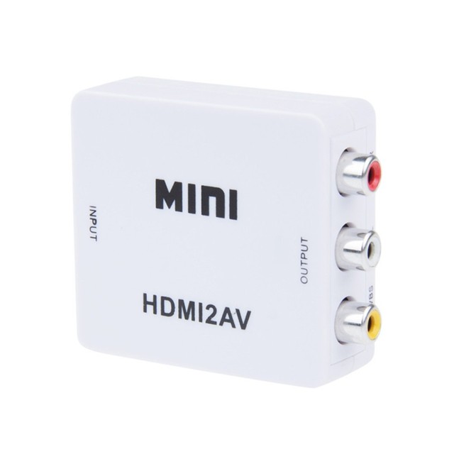 White Box Mini Size 1080p HDMI2AV HDTV 1080p to AV HD to RCA Video Audio Converter for TV