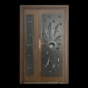 Security Door <b>Iron</b> Material Double Door With Fingerprint Lock Anti Theft Exterior Use Zhejiang Origin SFN 061 - Product Image 4