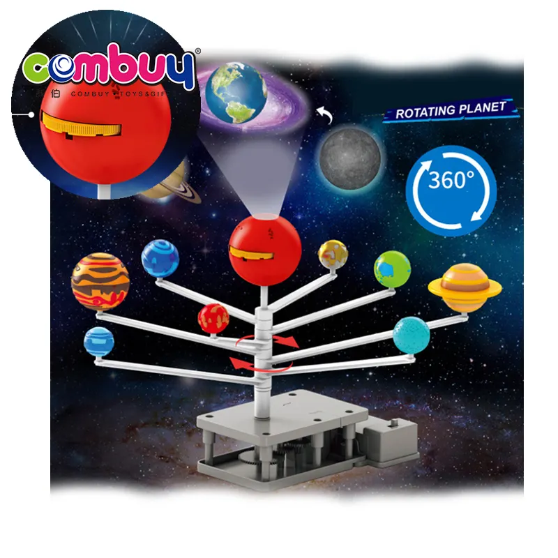 Projektion 360 rotierende Kinder Wissenschaft Kits Power Planeten Spielzeug Sonnensystem