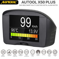 Launch-X50 Plus HUD OBD affichage de la température de l'eau, outil de Diagnostic de véhicules multiples, sur la vitesse, alarme, changement de nom, moteur