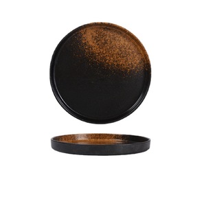 Assiette plate en céramique émaillée de 9 pouces, style minimaliste japonais et coréen, compatible micro-ondes, <span class=keywords><strong>vaisselle</strong></span> de restaurant, usage commercial, pour l'exportation - Product Image 1