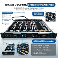 Amplificateur de puissance numérique professionnel 1U Classe-D 4x 3000W (DSP), idéal pour les fêtes et les scènes extérieures ; prend en charge les solutions OEM/ODM.
