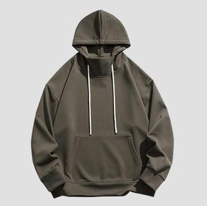 American Custom Printed Men's Autumn Top Solid Mask Sudadera con capucha suelta Sudadera de algodón para hombre - Product Image 4