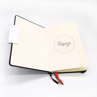 Benutzerdefinierte Stift Tasche PU Leder Abdeckung Schule Logo Notebook 100 Blätter mit Papier Band und Seide Band