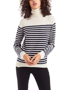100% bon cachemire de haute <span class=keywords><strong>qualité</strong></span> <span class=keywords><strong>col</strong></span> <span class=keywords><strong>roulé</strong></span> <span class=keywords><strong>pull</strong></span> à rayures <span class=keywords><strong>pull</strong></span> tricoté pour femmes - Product Image 5