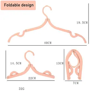 Séchoir à linge pliable portable en plastique pour salle de bain, voyages d'affaires et dortoirs étudiants - Multifonctionnel et écologique - Product Image 5