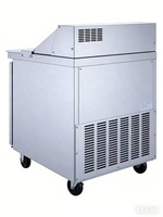 Réfrigérateur commercial 1 porte pour table de préparation alimentaire en acier inoxydable, grande capacité, idéal pour les collectivités