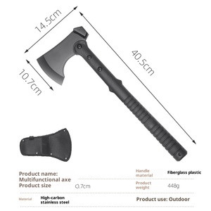 Hacha táctica para acampar, supervivencia al aire libre, hacha de ingeniero, <span class=keywords><strong>escape</strong></span> forestal, herramientas de autodefensa, plástico multifuncional, acero inoxidable - Product Image 4