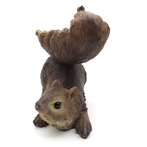 Mangeoire à oiseaux en résine peinte à la main, décoration personnalisée, écureuil brun des bois, mangeoire à oiseaux d'extérieur, ornement de décoration de <span class=keywords><strong>jardin</strong></span> - Product Image 3