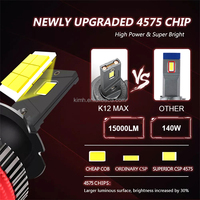 Lumière LED K12 Max pour voiture H7 H11 140W 15000 Lumens 9005 Phare LED Haute puissance Phare LED H4