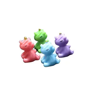 Kawaii dibujos animados unicornio figura resina cabujón Mini Animal artesanía para llaveros pastel fiesta DIY escritorio decoración regalo resina hogar De