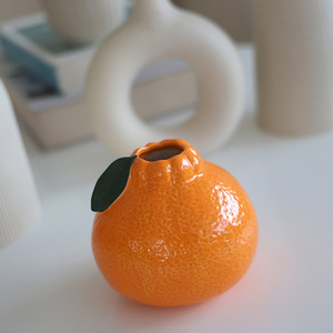 לוגו מותאם אישית קרמי ירוק צמח חמוד כתום כסף דשא פרח ירוק אגרטל סימולציה סלון שולחן שולחן אגרטל - Product Image 3