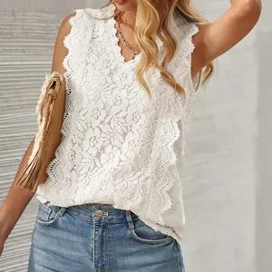 New fashion v NECK design french lace tops and blouse