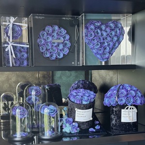 Rosa Galaxia de Flor Eterna en Caja de Regalo con Forma de Cubo, Embalaje en Cúpula, Regalo para el Año Nuevo Chino y San Valentín - Product Image 2