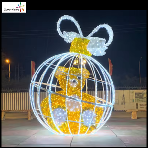 ไฟคริสต์มาส LED สำหรับตกแต่งภายนอกอาคาร ลายหมี รุ่นใหม่ ขายดี ตกแต่งถนนได้ มาตรฐาน IP44 ติดตั้งง่าย - Product Image 5