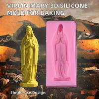 Moule en silicone jetable 3D DIY Vierge Marie/Madonna pour la décoration de gâteaux et la pâtisserie - Moule polyvalent pour blocs de glace et gelée
