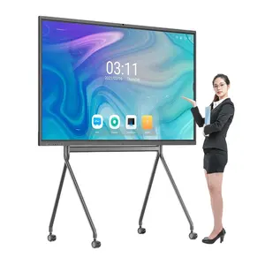 ODM 4K Android OPS 65 pouces écran interactif panneau intelligent 75 pouces écran tactile moniteur tableau blanc interactif