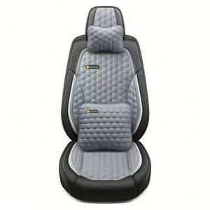 Ensemble complet de housses de siège de voiture universelles en cuir polyuréthane sport, PVC 10D, cuir véritable, luxe, toutes saisons, couverture intégrale pour - Product Image 4