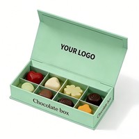 Boîte d'emballage magnétique pour chocolat en matériau de qualité supérieure, boîte à biscuits magnétique recyclable avec séparateur, boîte cadeau pour biscuits, emballage alimentaire de qualité alimentaire