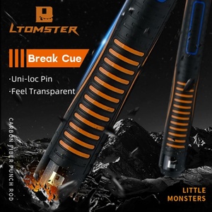 Taco de billar Little Monster de fibra de carbono con envoltura de silicona, tecnología Black, punta de baquelita de 12.9mm y 58 pulgadas, con bolsa blanda - Product Image 5