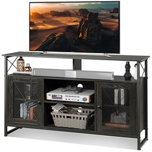 Soporte de TV Centro de entretenimiento rústico industrial Consola de TV de madera Gabinete multimedia - Product Image 6