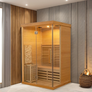 Meilleures ventes européennes Bain douche Sauna infrarouge Bois de cèdre rouge Vapeur sèche - Product Image 4