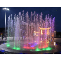 Fuente de Agua Musical Moderna para Exteriores con Luces LED RGB de Arcoíris para Decoración de Jardín, Hotel, Plaza y Paisaje