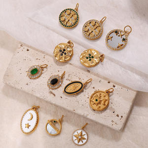 Galería Celestial y Sagrada Dorada |   Dijes de Acero Inoxidable Chapados en Oro de 18K PVD |   Impermeable, Hipoalergénico y Sin Decoloración - Product Image 3