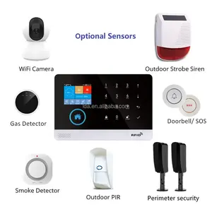 Alarme de sécurité sans fil pour la maison Kit d'alarme anti-intrusion GSM WiFi Tuya Alarme de sécurité pour la maison