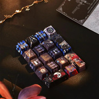 Personality Black But-ler Theme Keycaps Cherry/M-OA Profile PBT Dye Sublimation for Mx Switch 64/68/104/108 Mechanical Keyboard