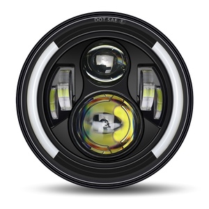 Promotion : Phares de moto à LED 7 pouces avec système d'éclairage automatique Angel Eye et clignotants ambre - Product Image 4
