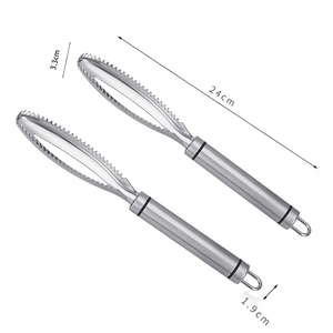 Ustensile de cuisine en acier inoxydable, détartreur de poisson, brosse de peau, outil de <span class=keywords><strong>nettoyage</strong></span> de grattoir de <span class=keywords><strong>nettoyage</strong></span> de poisson - Product Image 2