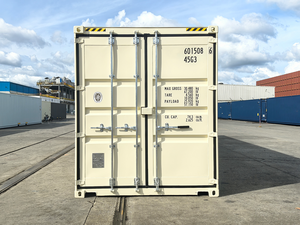 Conteneur sec 40HC, capacité 76 m³, acier Corten, 4 portes latérales, ouverture latérale, couleur beige, construction en acier - Product Image 6