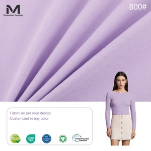 Tessuto Elasticizzato in Cotone e <span class=keywords><strong>Spandex</strong></span> 180 GSM 95% Cotone 5% <span class=keywords><strong>Spandex</strong></span> per T-Shirt, Intimo e Abbigliamento Casual 800 # - Product Image 1
