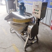 50-500l titrage bouilloire chemisé caramel sirop confiture cuiseur sauce machine de cuisson avec agitateur