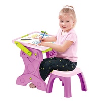 Samtoy planche à dessin multifonctionnelle 2 en 1 et bureau d'apprentissage peinture Graffiti Table d'apprentissage artistique avec chaise