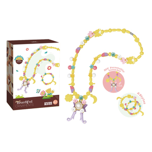 Blocs de construction créatifs et amusants pour enfants, motif Fille Lavande, 105 pièces, DIY, pour colliers et bijoux, pour les 6 ans et plus - Product Image 1