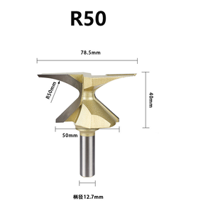 R18/R30/R50 HSS 1/2 Shank Router <b>Bits</b> for <b>Wooden</b> Door Cabinet Arc Bending-Durable 55HRC 10-12 Helix Woodworking <b>Bits</b> OEM - Product Image 6