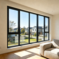 Ventanas de Triple Cristal con Certificación PHI para Casas Pasivas, Aislamiento Térmico con Argón, Valor U Bajo de 0.70, Rotura de Puente Térmico, Aleación de Ti-Mg, NFRC AAMA