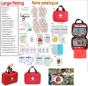 Trousse de premiers secours professionnelle avec bandages, gaze, ciseaux, pinces pour la maison, la voiture, le travail, l'extérieur, sac en tissu Oxford durable - Product Image 6